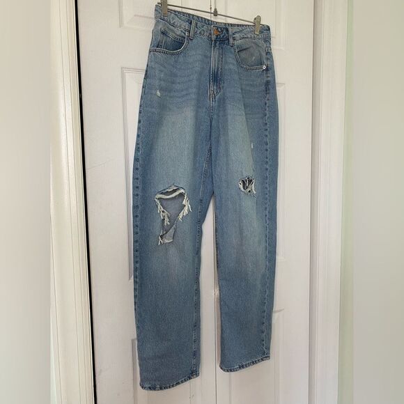 &Denim Denim - &denim Distressed Mom Jeans in 90s Style